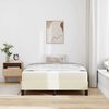 vidaXL Estrutura da Cama com colch&atilde;o Creme 120 x 200 cm tecido