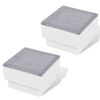 L&acirc;mpada embutida no ch&atilde;o com 2 LED 100 x 100 x 68 mm