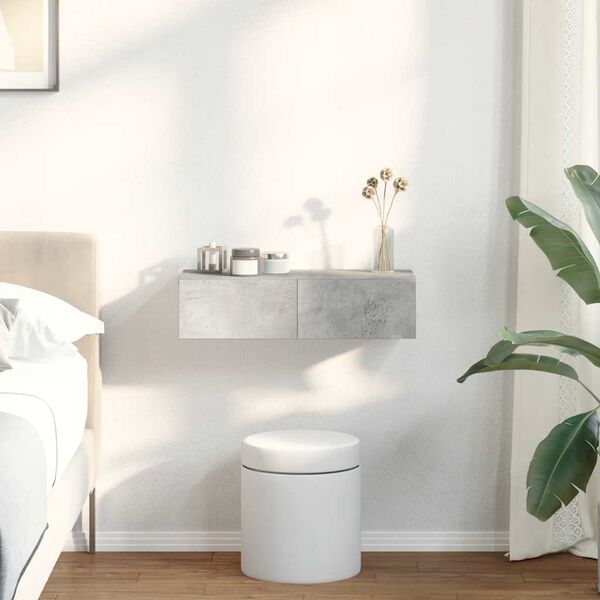 vidaXL Prateleira parede c/ gavetas 60x26,5x15 cm derivados de madeira