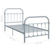 vidaXL Estrutura de cama 100x200 cm metal cinzento