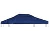 vidaXL Cobertura gazebo c/ 2 camadas 310 g/m&sup2; 4x3 m azul