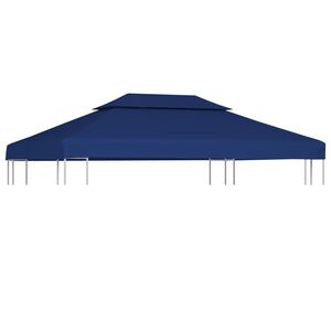 vidaXL Cobertura gazebo c/ 2 camadas 310 g/m&sup2; 4x3 m azul
