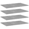 vidaXL Prateleiras estante 4 pcs 80x50x1,5cm contrapl. cinza cimento