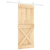 vidaXL Porta Deslizante 85 x 210 cm Natural e Branco
