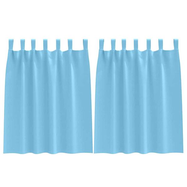 vidaXL Cortinas Blackout com Argolas 2 pcs Azul Claro 140 x 140 cm