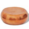vidaXL Mesa de apoio em alum&iacute;nio martelado, cor de lat&atilde;o/cobre