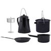 Esschert Design 4 pcs conjunto de cozinha para ar livre preto FF215