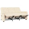 vidaXL Poltrona massagens 3 lug. reclinável couro artificial creme