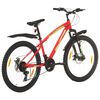 vidaXL Bicicleta de montanha 21 velocidades roda 36 cm vermelho