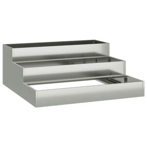 vidaXL Vaso de Jardim Prateado 90 x 90 x 35 cm A&ccedil;o Galvanizado