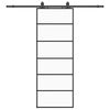 vidaXL Porta deslizante c/ conj. ferragens 76x205cm vidro ESG preto