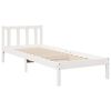 vidaXL Cama extra longa sem colchão 100x220 cm pinho maciço branco
