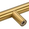 vidaXL Puxadores para móveis 10 pcs 160 mm aço inoxidável dourado