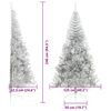 vidaXL &Aacute;rvore de Natal Artificial Pr&eacute;-iluminada Prateado 240 cm PET