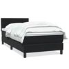 vidaXL Cama com molas/colch&atilde;o 100x220 cm veludo preto