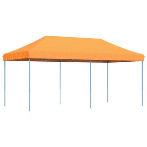 vidaXL Tenda de Festa Laranja com Estrutura Azul Tecido Oxford