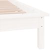 vidaXL Estrutura de cama c/ luzes LEDs 100x200cm madeira maci&ccedil;a branco