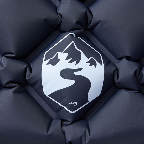 vidaXL Colchão de campismo insuflável c/ almofada 1 pessoa cinza