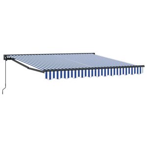 vidaXL Estrutura de Toldo Azul e Branco 300 x 250 cm