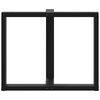 vidaXL P&eacute;s de mesa de jantar em forma de T, 2 pe&ccedil;as, preto, 100x35x(72-73) cm, a&ccedil;o