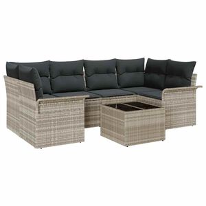 vidaXL Conjunto de Sof&aacute; de Jardim 7 pcs 6-Seater