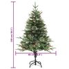 vidaXL &Aacute;rvore de Natal com pinhas pr&eacute;-iluminada 150 cm PVC e PE verde