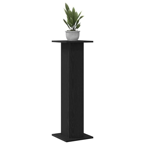 vidaXL Suporte para Plantas 2 pcs Carvalho Preto 30 x 30 x 95 cm