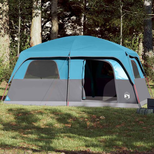 vidaXL Tenda familiar para 8 pessoas imperme&aacute;vel azul