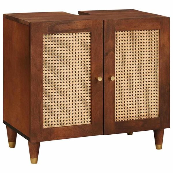 vidaXL Arm&aacute;rio de lava-lou&ccedil;a com prateleira Castanho 62 x 33 x 58 cm