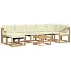 vidaXL Conjunto de Sof&aacute;s para Exterior 8 unid. Branco e Creme