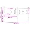 vidaXL Cabeceira de substitui&ccedil;&atilde;o 193 cm metal branco