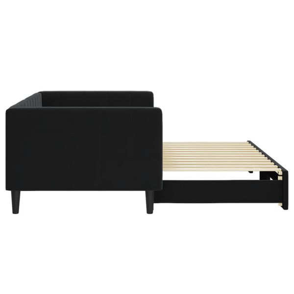vidaXL Sof&aacute;-cama com gavet&atilde;o 90x200 cm veludo preto