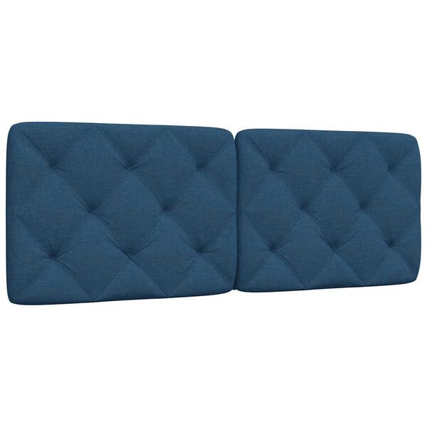 vidaXL Almofad&atilde;o de cabeceira 140 cm tecido azul