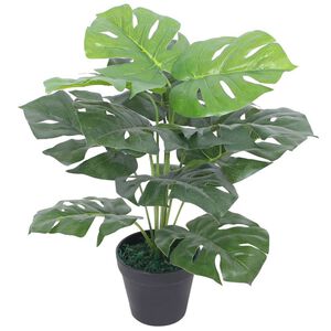 vidaXL Planta costela-de-ad&atilde;o artificial com vaso 45 cm verde