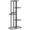 vidaXL Suporte de vasos c/ 5 prateleiras 43x22x98 cm metal preto