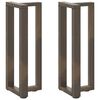 vidaXL P&eacute;s de mesa de console em forma de T, 2 pe&ccedil;as, preto, 25x28x(72-73) cm, a&ccedil;o
