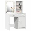 vidaXL Conjunto de Mesa de Vestir 2 pcs Branco 50 x 41 x 135 cm