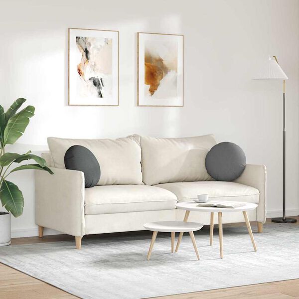 vidaXL Almofadas de Assento 2 pcs Cinza Escuro &Oslash;40 x 13 cm tecido