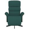 vidaXL Cadeira reclin&aacute;vel com apoio de p&eacute;s tecido tecido verde-escuro