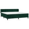 vidaXL Cama com molas/colch&atilde;o 200x200 cm veludo verde-escuro