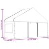 vidaXL Gazebo com telhado 11,15x5,88x3,75 m polietileno branco