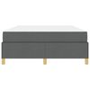 vidaXL Estrutura da Cama com colch&atilde;o Cinza Escuro 140 x 200 cm tecido