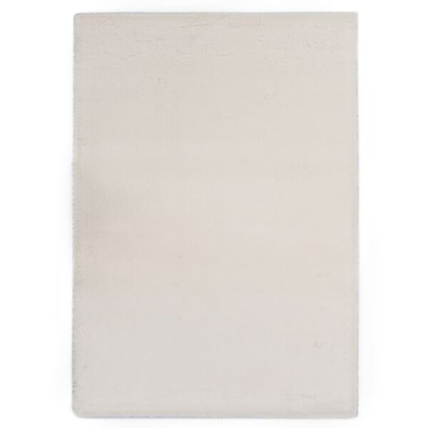 vidaXL Tapete em pele de coelho artificial 160x230 cm cor creme