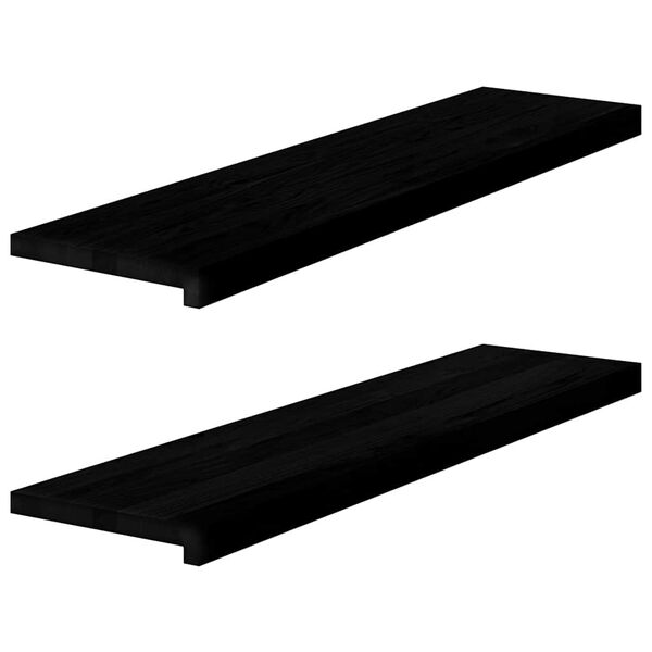 vidaXL Soleiras da janela 2 pcs 100x30x2 cm carvalho castanho-escuro