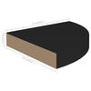 vidaXL Prateleiras de canto suspensas 2 pcs 25x25x3,8cm MDF preto