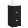 vidaXL Gabinete de banheiro com pia Carvalho Preto 42 x 40 x 84,5 cm