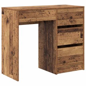 vidaXL Mesa Madeira Antiga Derivados de Madeira 90 x 37.5 x 75 cm