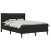 vidaXL Estrutura de cama com colch&atilde;o Preto 160 x 200 cm Veludo