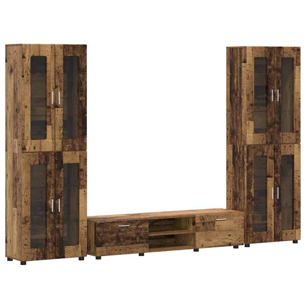 vidaXL Conjunto de m&oacute;vel de TV com gaveta FLORIN Madeira antiga