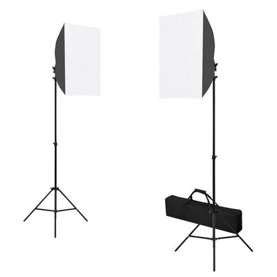 vidaXL Kit estúdio fotográfico com lâmpadas/fundo/refletor